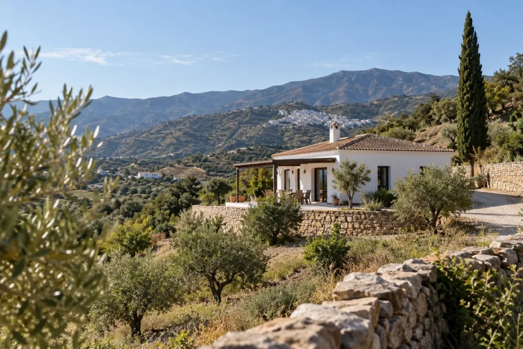 Vivienda situada en suelo rústico de Andalucía en un entorno rural de montaña